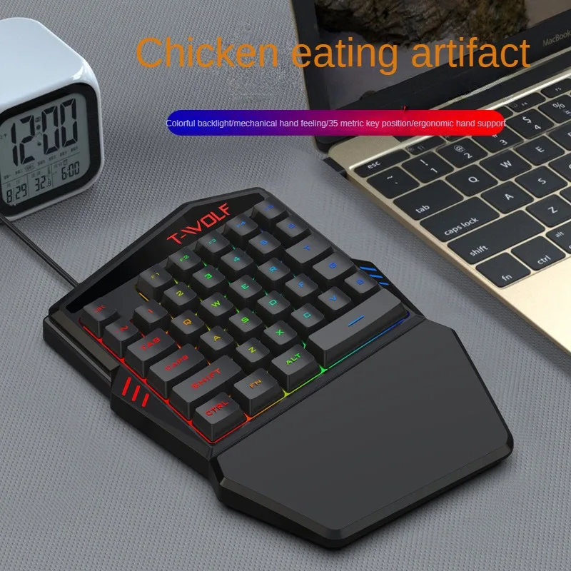 T-WOLF TF900 One Handed Keyboa - Gaming Keyboard Hand recension och pris