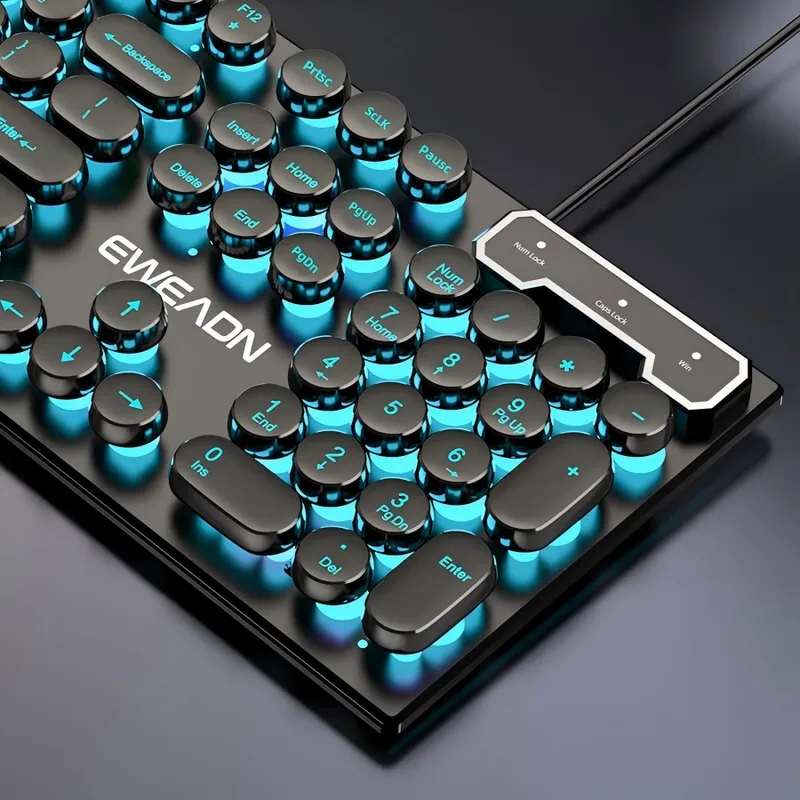 Retro Punk Mechanical Feel Key - Gaming Keyboard Mouse recension och pris
