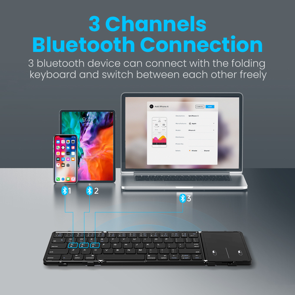 BOW Korea/Russia Wireless Fold - Gaming Keyboard No Number Pad recension och pris