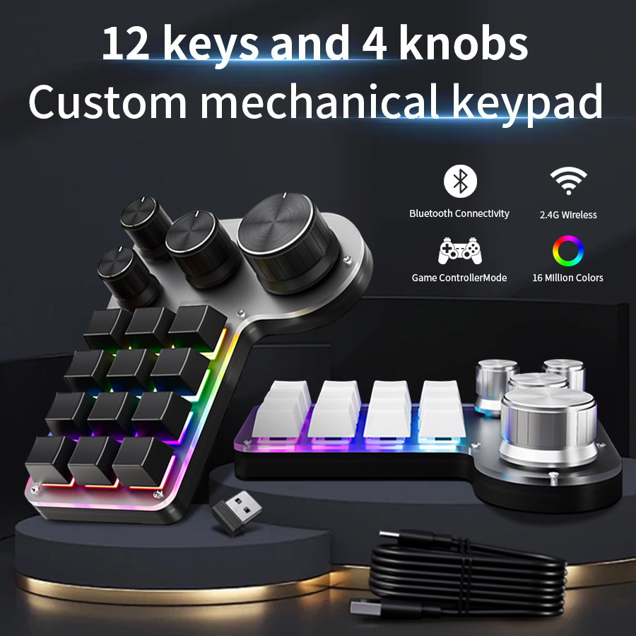 3 Modes 12 Keys Mechanical Key - Gaming Keyboard 1 Hand recension och pris