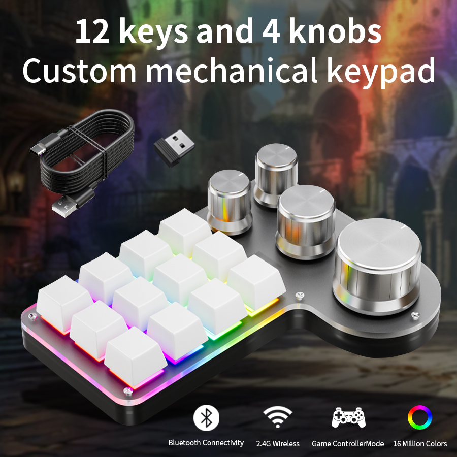 3 Modes 12 Keys Mechanical Key - Gaming Keyboard 1 Hand recension och pris