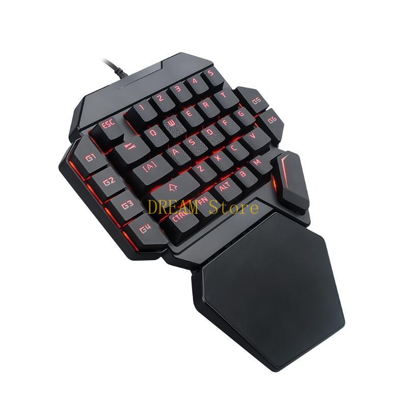 Single Hand RGB Luminous Backl - Gaming Keyboard 1 Hand recension och pris