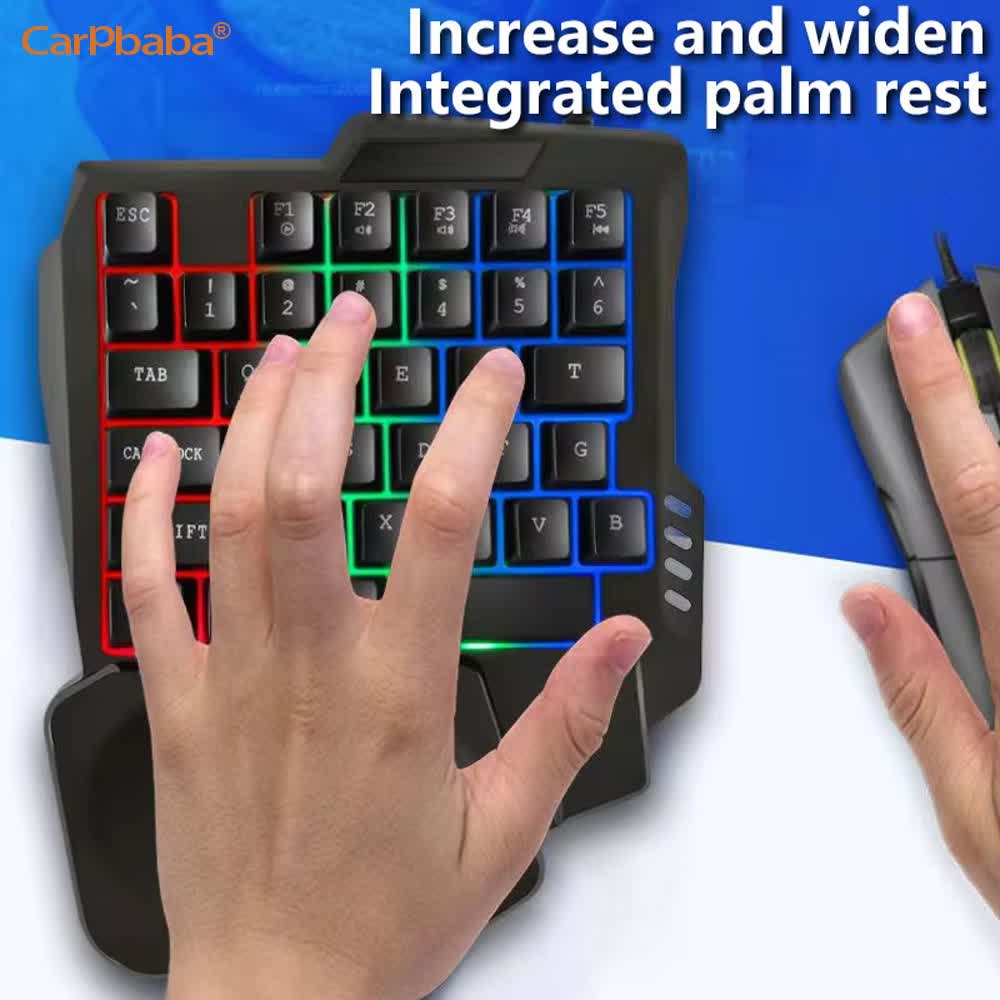 USB Single Hand One-Handed Gam - Gaming Keyboard 1 Hand recension och pris
