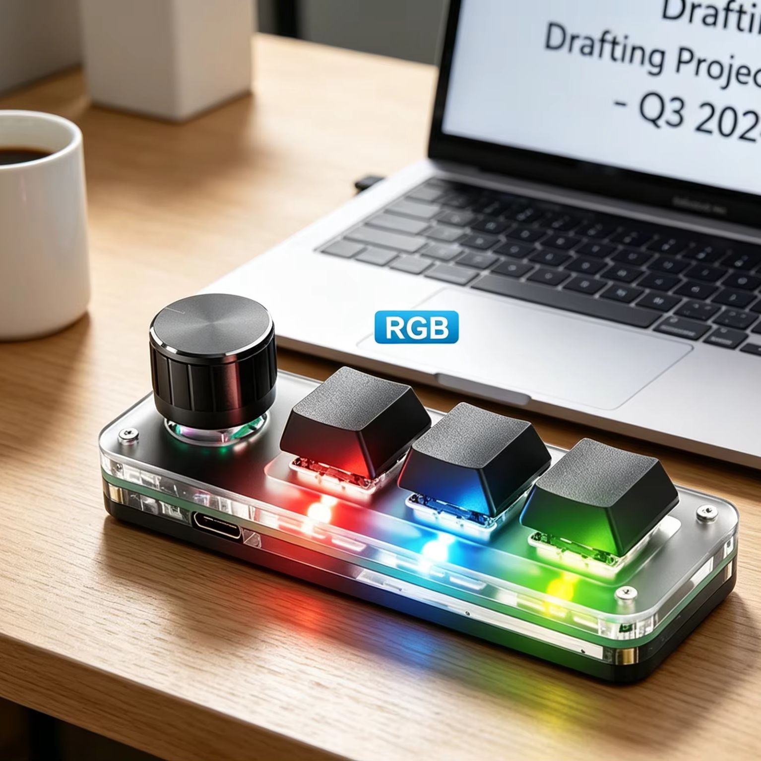 Programmable 3 Keys With Knob  - Gaming Keyboard No Number Pad recension och pris