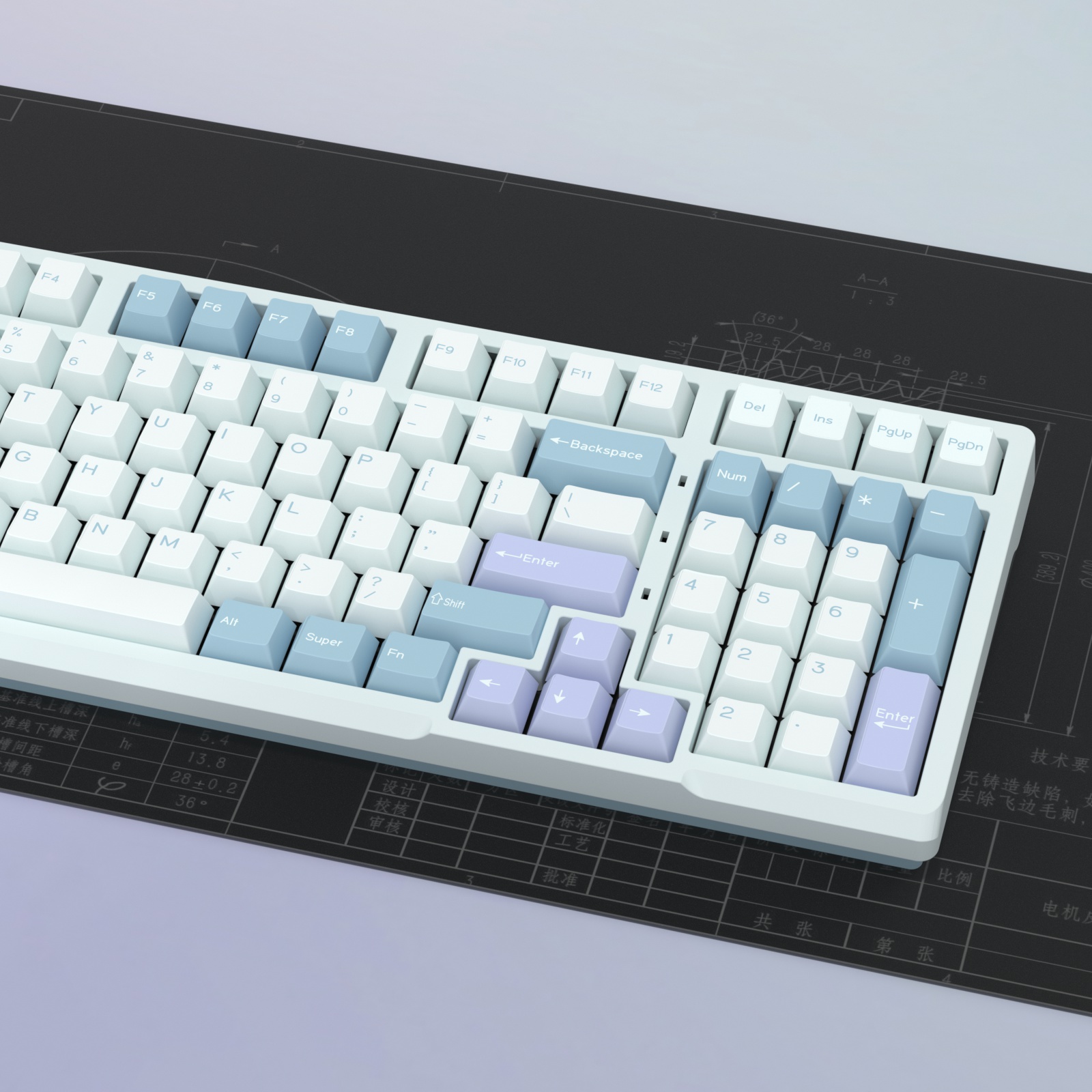 KBDiy GMK Illusion Keycap Cher - Gaming Keyboard No Number Pad recension och pris