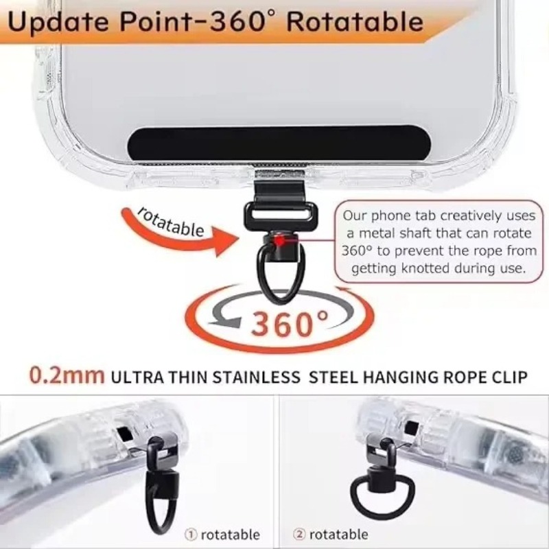 360 Rotating Phone Lanyard Cli - Gasket Mount Kit recension och pris