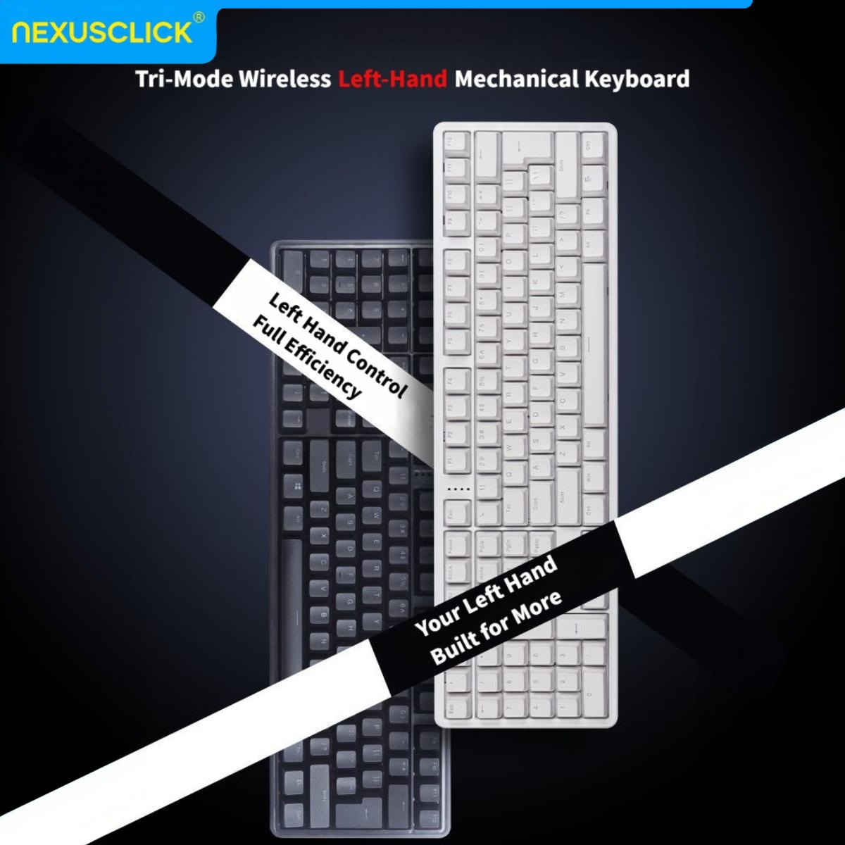 NexusClick Ergonomic Left Hand - Gaming Keyboard No Number Pad recension och pris