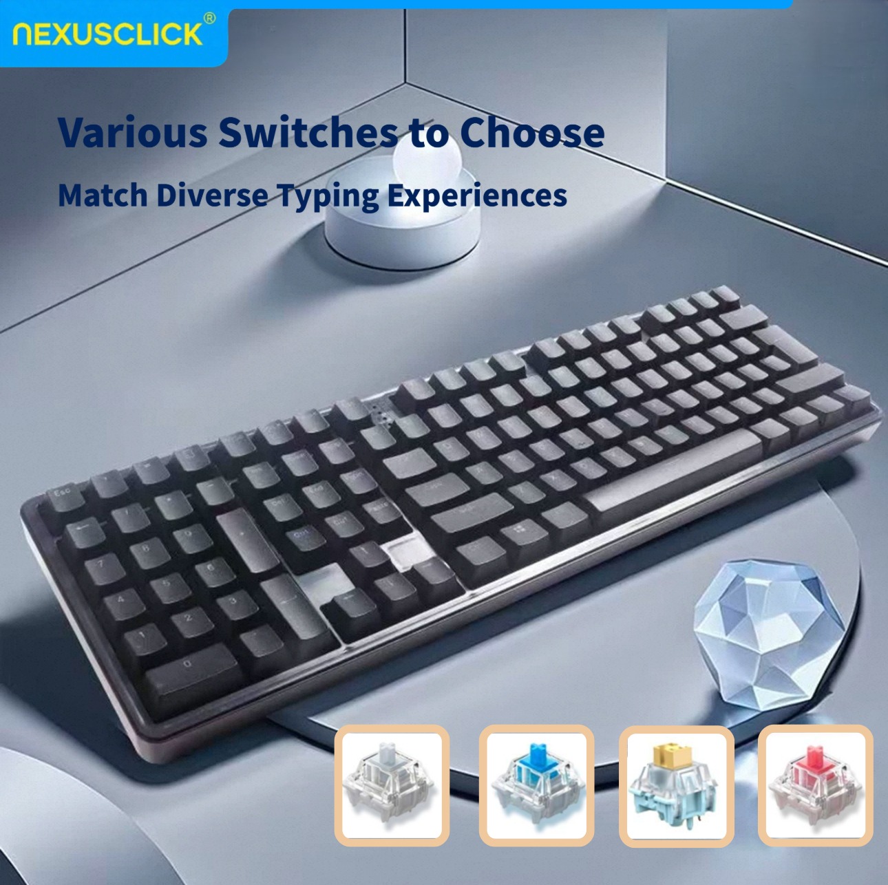 NexusClick Ergonomic Left Hand - Gaming Keyboard No Number Pad recension och pris